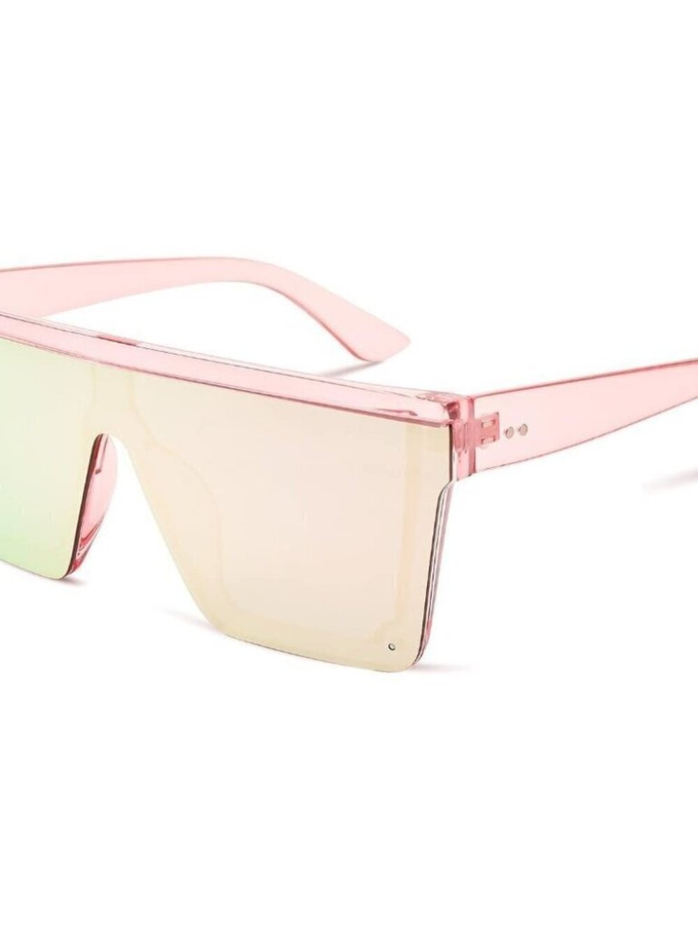 ❤️Women Pink FEISEDY Fashion Siamese Lens Sunglasses Men Succinct Style